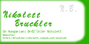 nikolett bruckler business card